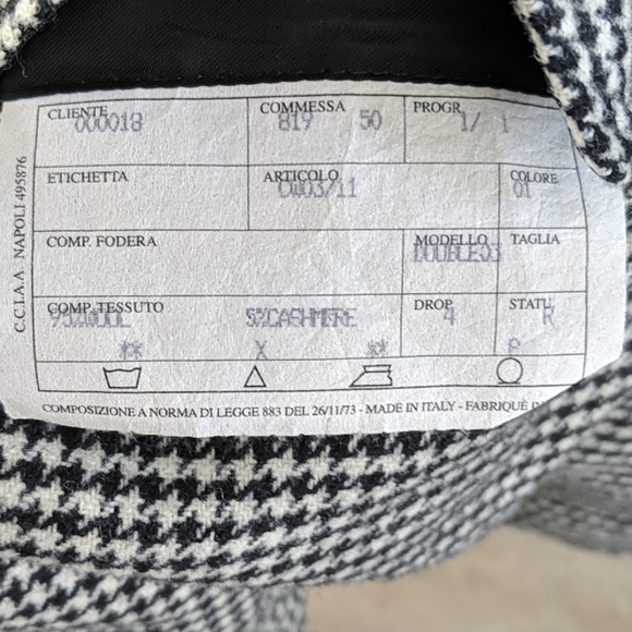 Sartoria Partenopea Italy wool coat 52 R  2X - Picture 7 of 8